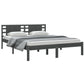 Bedframe Massief Hout Grijs 150X200 Cm 5Ft King Size