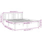 Bedframe Massief Hout Grijs 150X200 Cm 5Ft King Size