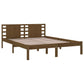 Bedframe Massief Hout Honingbruin 150X200 Cm 5Ft King Size