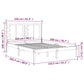 Bedframe Massief Hout Zwart 150X200 Cm 5Ft King Size
