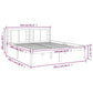 Bedframe Massief Grenenhout Grijs 160X200 Cm