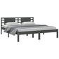 Bedframe Massief Hout Grijs 180X200 Cm 6Ft Super King