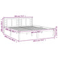 Bedframe Massief Hout Grijs 180X200 Cm 6Ft Super King