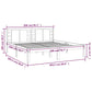 Bedframe Massief Grenenhout Wit 200X200 Cm