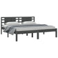 Bedframe Massief Grenenhout Grijs 200X200 Cm