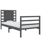 Bedframe Massief Grenenhout Grijs 75X190 Cm 2Ft6 Small Single