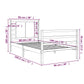 Bedframe Massief Grenenhout Wit 90X190 Cm 3Ft Single