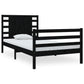 Bedframe Massief Grenenhout Zwart 90X190 Cm 3Ft Single