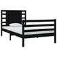 Bedframe Massief Grenenhout Zwart 90X190 Cm 3Ft Single