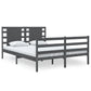 Bedframe Massief Grenenhout Grijs 120X190 Cm 4Ft Small Double