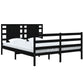 Bedframe Massief Grenenhout Zwart 120X190 Cm 4Ft Small Double