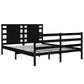 Bedframe Massief Grenenhout Zwart 120X190 Cm 4Ft Small Double