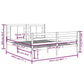 Bedframe Massief Grenenhout Zwart 120X190 Cm 4Ft Small Double