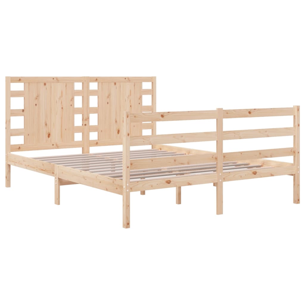 Bedframe Massief Grenenhout 135X190 Cm 4Ft6 Double