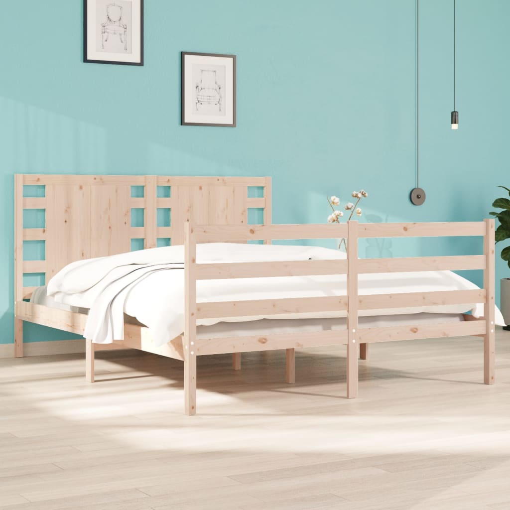 Bedframe Massief Grenenhout 135X190 Cm 4Ft6 Double