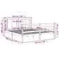 Bedframe Massief Grenenhout Grijs 135X190 Cm 4Ft6 Double