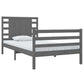 Bedframe Massief Grenenhout Grijs 90X200 Cm