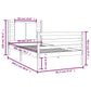 Bedframe Massief Grenenhout Grijs 90X200 Cm