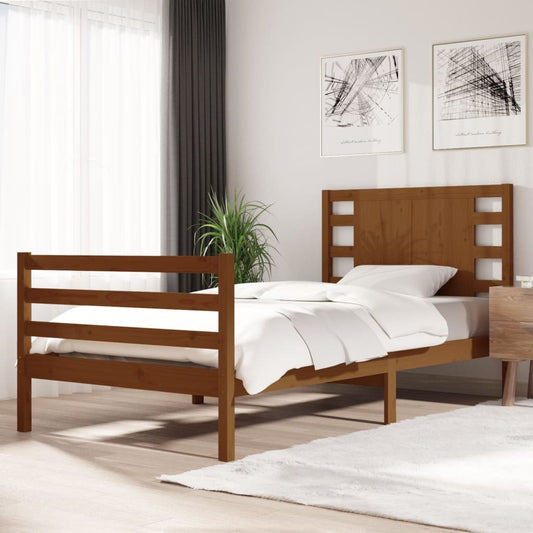 Bedframe Massief Grenenhout Honingbruin 90X200 Cm