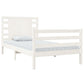 Bedframe Massief Grenenhout Wit 100X200 Cm