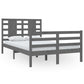 Bedframe Massief Grenenhout Grijs 120X200 Cm