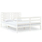 Bedframe Massief Grenenhout Wit 140X200 Cm