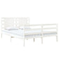 Bedframe Massief Grenenhout Wit 140X200 Cm