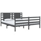 Bedframe Massief Grenenhout Grijs 150X200 Cm 5Ft King Size
