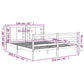 Bedframe Massief Grenenhout Grijs 150X200 Cm 5Ft King Size
