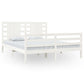 Bedframe Massief Grenenhout Wit 160X200 Cm