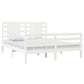 Bedframe Massief Grenenhout Wit 160X200 Cm