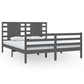 Bedframe Massief Grenenhout Grijs 160X200 Cm