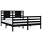 Bedframe Massief Grenenhout Zwart 160X200 Cm