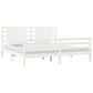 Bedframe Massief Grenenhout Wit 200X200 Cm