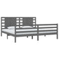 Bedframe Massief Grenenhout Grijs 200X200 Cm