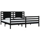 Bedframe Massief Grenenhout Zwart 200X200 Cm