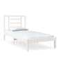 Bedframe Massief Hout Wit 75X190 Cm 2Ft6 Small Single