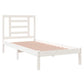 Bedframe Massief Hout Wit 75X190 Cm 2Ft6 Small Single