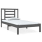 Bedframe Massief Hout Grijs 75X190 Cm 2Ft6 Small Single