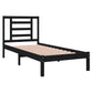 Bedframe Massief Hout Zwart 75X190 Cm 2Ft6 Small Single
