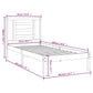 Bedframe Massief Hout Zwart 75X190 Cm 2Ft6 Small Single
