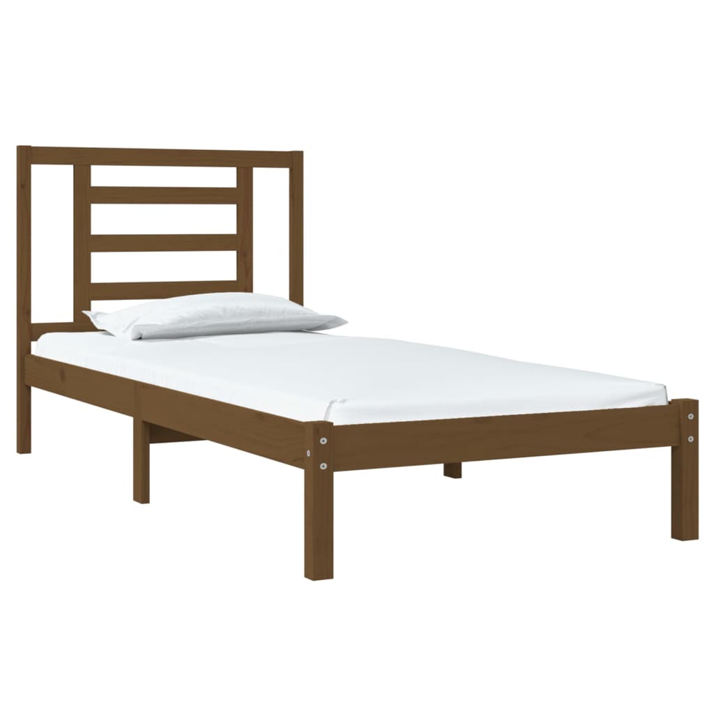Bedframe Massief Grenenhout Honingbruin 90X190 Cm 3Ft Single