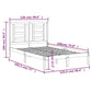 Bedframe Massief Hout Wit 120X190 Cm 4Ft Small Double