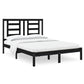 Bedframe Massief Hout Zwart 120X190 Cm 4Ft Small Double