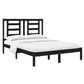 Bedframe Massief Hout Zwart 120X190 Cm 4Ft Small Double