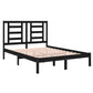 Bedframe Massief Hout Zwart 120X190 Cm 4Ft Small Double