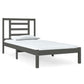 Bedframe Massief Grenenhout Grijs 90X200 Cm