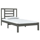 Bedframe Massief Grenenhout Grijs 90X200 Cm