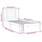 Bedframe Massief Grenenhout Grijs 90X200 Cm