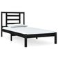 Bedframe Massief Grenenhout Zwart 100X200 Cm